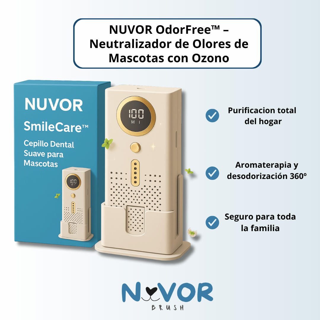 NUVOR OdorFree™ – Neutralizador de Olores de Mascotas con Ozono