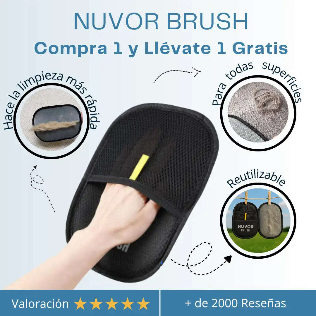 NUVOR Brush™ – Guante Inteligente para el Pelo de Mascotas