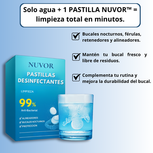 Pastillas efervescentes de Limpieza NUVOR