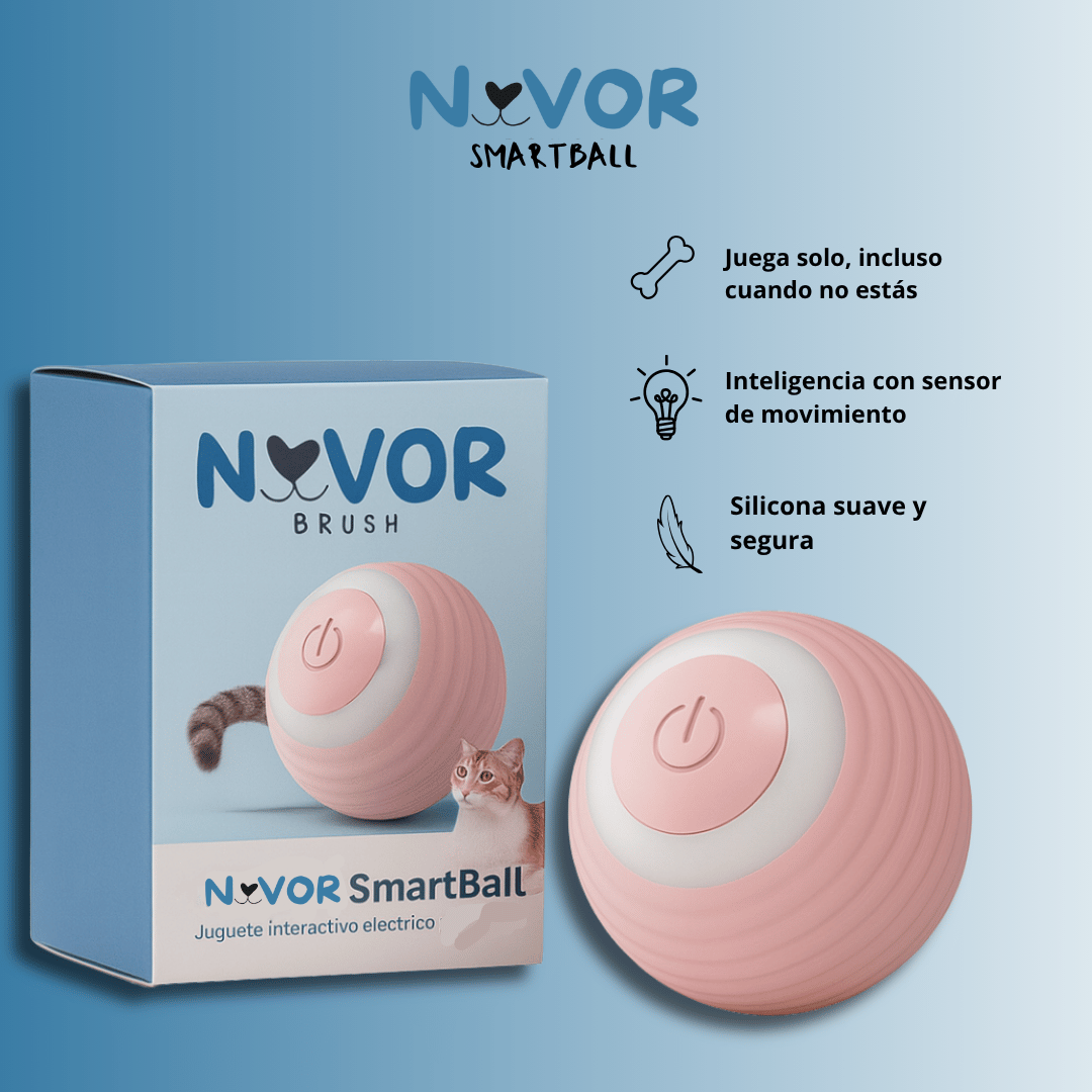 NUVOR SmartBall™ – Juguete Eléctrico Recargable para Mascotas